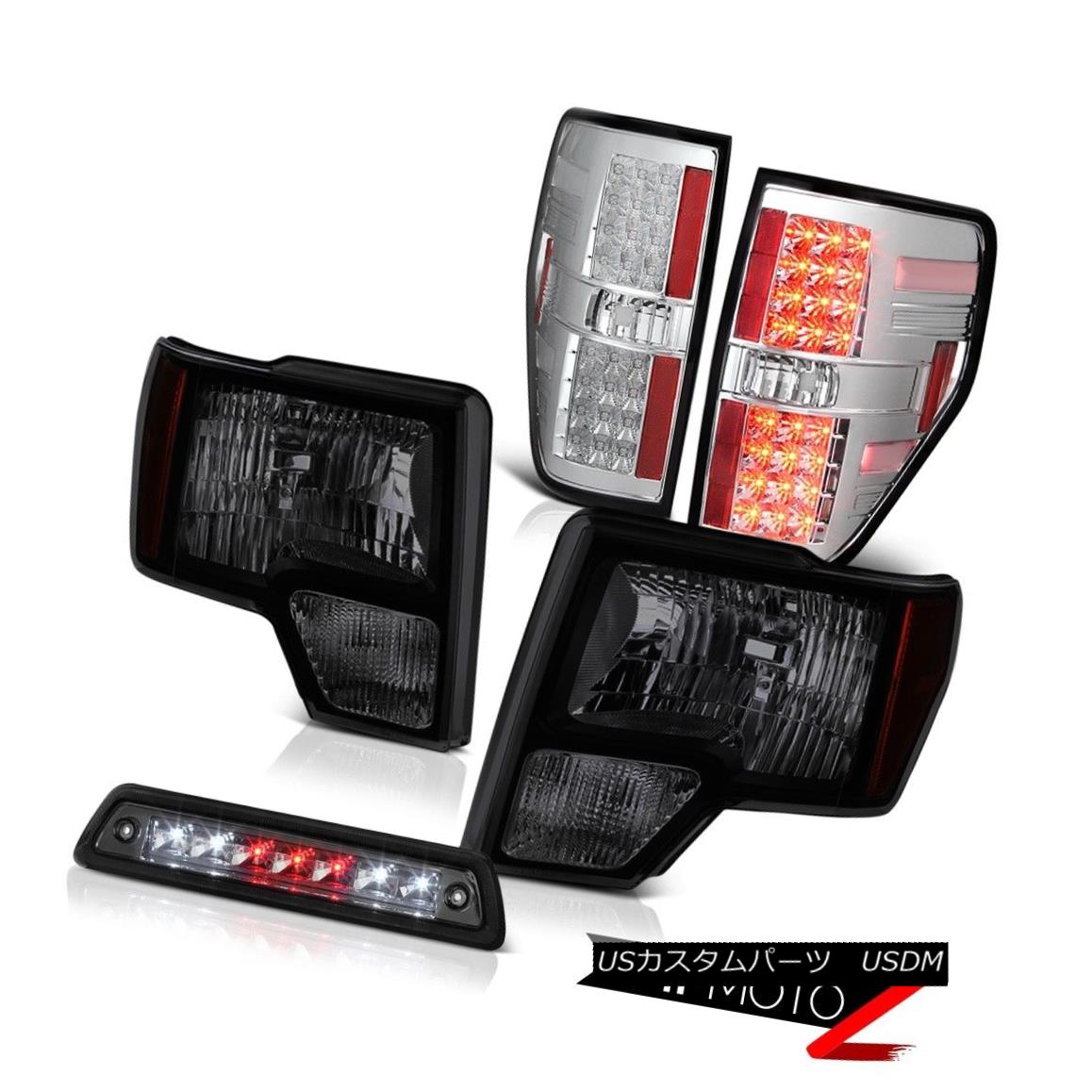 テールライト 2009-2014 F150 XLT Smoked roof brake lamp chrome rear lights Headlights LED SMD 2009-2014 F150 XLTスモークルーフブレーキランプクロームリアライトヘッドライトLED SMD 【並行輸入品】 63,162円