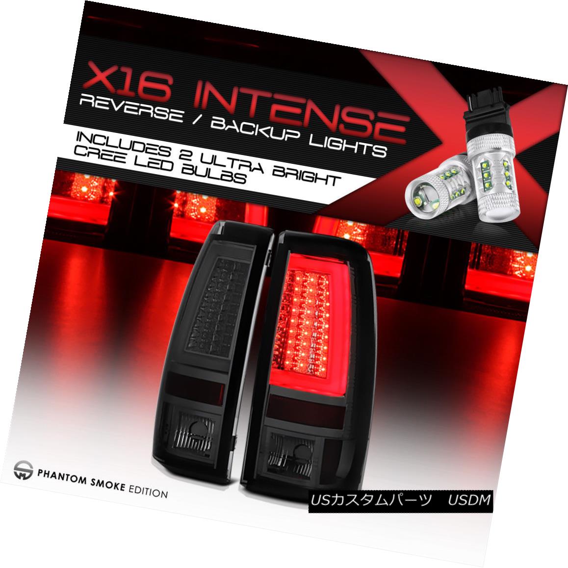 テールライト !Cree LED Reverse! 1999-2006 GMC Sierra Smoke SMD Rear Brake Tail Lamps Set NEW ！クリーLEDリバース！ 1999-2006 GMC Sierra Smoke SMDリアブレーキテールランプセットNEW 【並行輸入品】