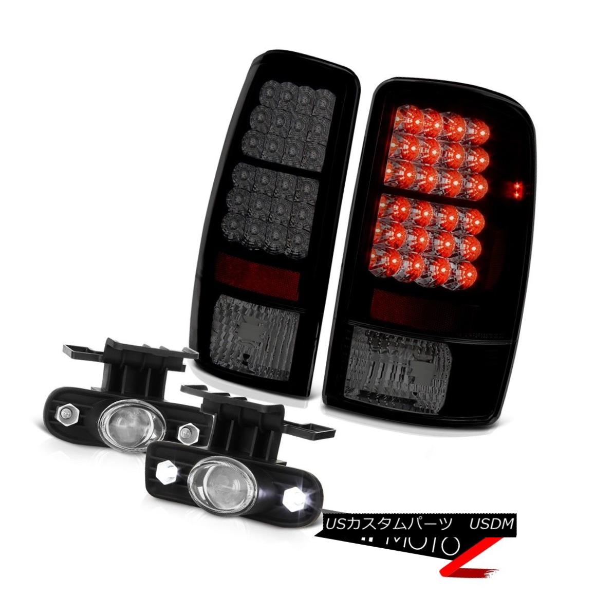 テールライト 2000-2006 Chevy Suburban LT Smoke LED Tail Light Projector Halo Chrome Fog Lamps 2000-2006シボレー郊外LTの煙LEDテールライトプロジェクターハロークロームフォグランプ 【並行輸入品】