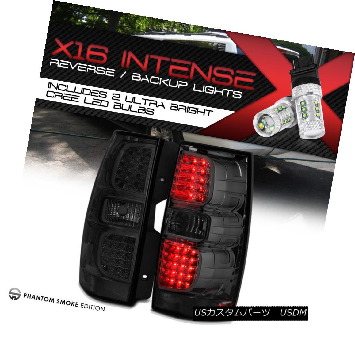 テールライト {Cree LED Reverse} LED Tail Lights Brake Signal 2007-2014 Chevy Tahoe Suburban {Cree LED Reverse} LEDテールライトブレーキ信号2007-2014 Chevy Tahoe郊外 【並行輸入品】