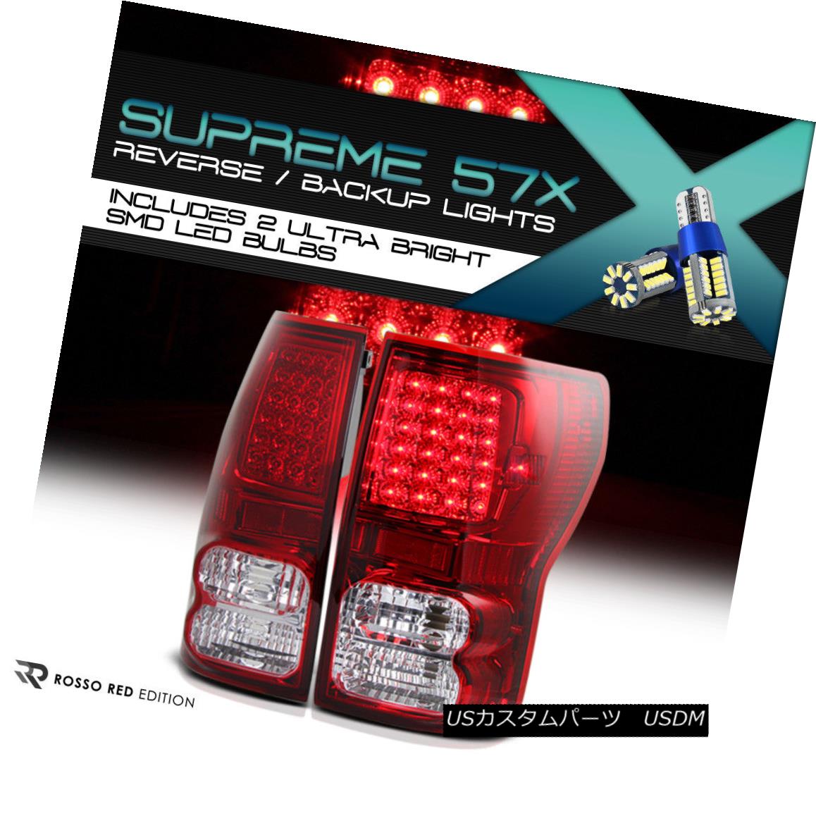 テールライト [360 DEGREE SMD BACKUP] 07-13 Toyota Tundra TRD Truck RED/CLEAR LED Tail Lights [360°SMD BACKUP] 07-13 Toyota Tundra TRDトラックRED / CLEAR LEDテールライト 【並行輸入品】