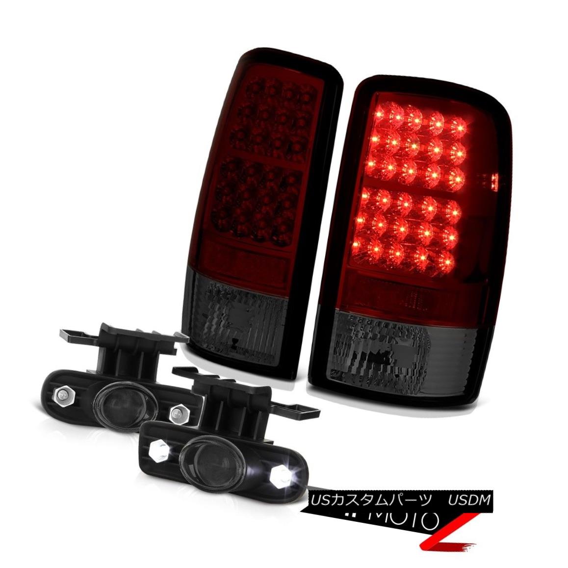 テールライト 2000-2006 Chevy Suburban LT Smokey Red Bright LED Tail Lights Projector Tint Fog 2000-2006シボレー郊外LTスモーキーレッドブライトLEDテールライトプロジェクターティントフォグ 【並行輸入品】