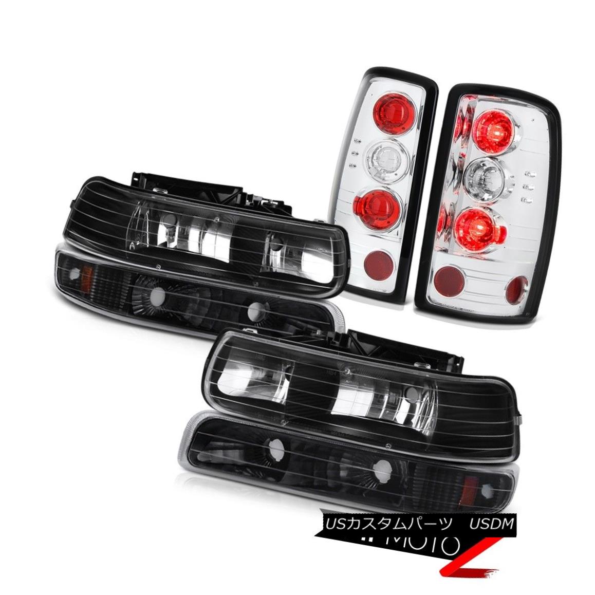 テールライト 00-06 Tahoe Barn Door Crystal Clear Rear Brake Lamps Black Foglamps Bumper Light 00-06タホバンドアクリスタルクリアリアブレーキランプブラックフォグランプバンパーライト 【並行輸入品】