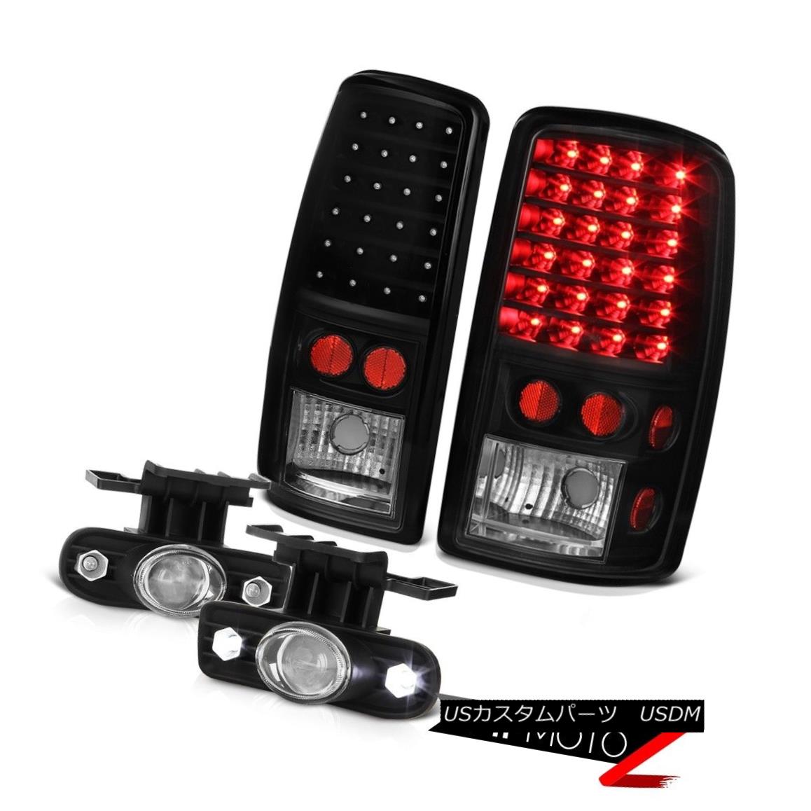 テールライト 2000-2006 Tahoe Raven Black LED Tail Lamps Halo Projector Fog Lights Left Right 2000-2006タホレイブンブラックLEDテールランプハロープロジェクターフォグライト右寄り 【並行輸入品】