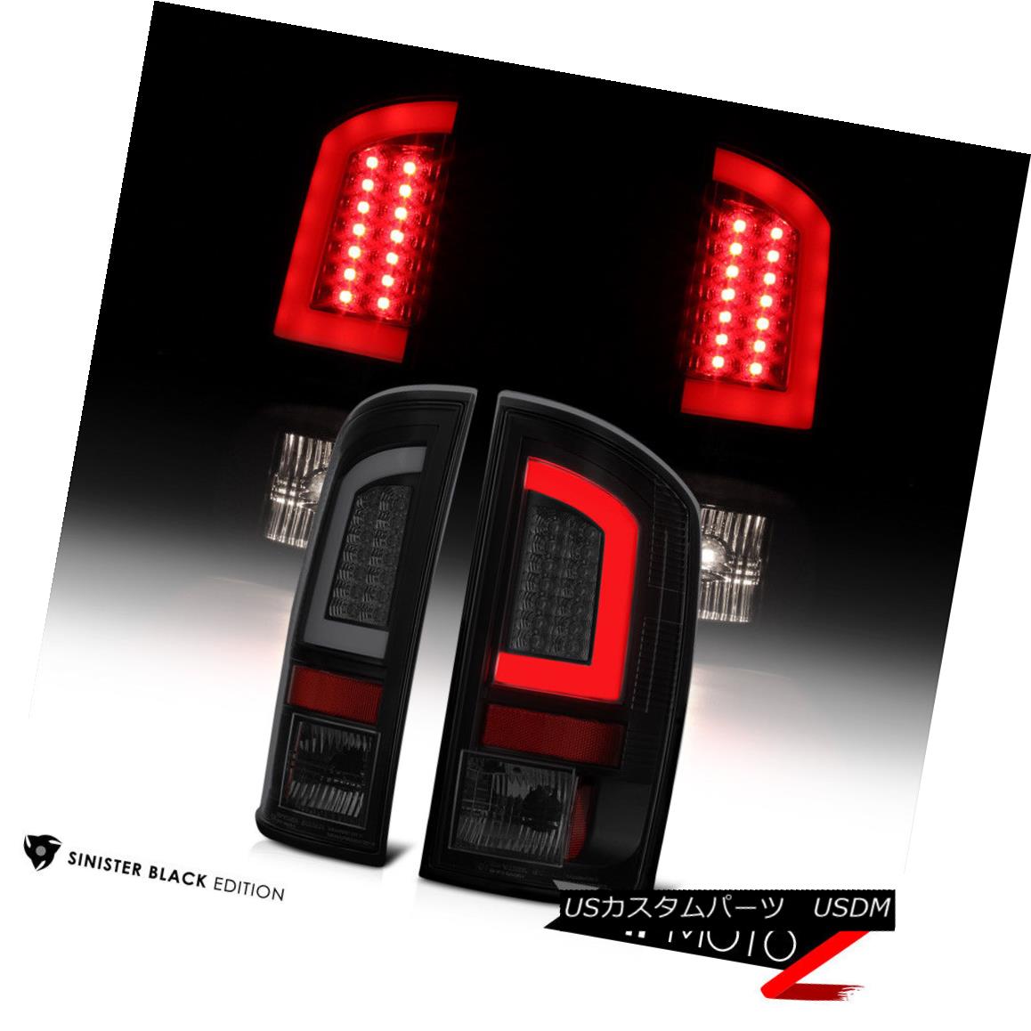 テールライト 07-08 Dodge Ram Black Housing Smoked Lens LED Bar Brake Signal Lamp Tail Light 07-08ダッジラムブラックハウジングスモークレンズLEDバーブレーキ信号ランプテールライト 【並行輸入品】