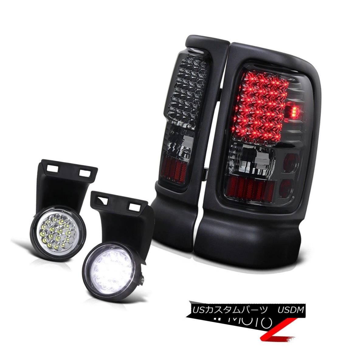 テールライト Dodge 94-01 Ram Smoke Led Tail Light Brake Lamp+Crystal White Led Fog Lamp Kit ドッジ94-01ラム煙テールライトブレーキランプ+クリスタルホワイトLedフォグランプキット 【並行輸入品】