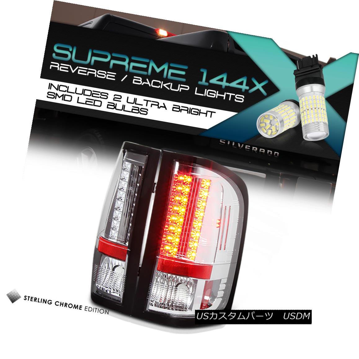 テールライト [FULL SMD REVERSE] Chevy Silverado 2007-2013 *LED* SMD Rear Brake Tail Lamps SET [フルSMDリバース] Chevy Silverado 2007-2013 * LED * SMDリアブレーキテールランプセット 【並行輸入品】