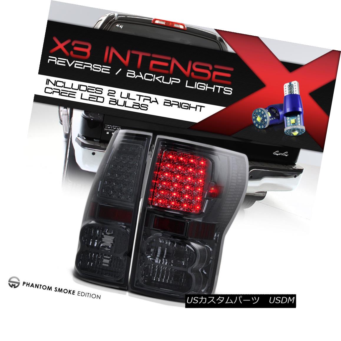 テールライト CREE LED REVERSE 2007-2013 Toyota Tundra V8 L+R Smoke Tinted Led Tail Light Bake クリーLEDリバース2007年から2007年トヨタトンドラV8 L + Rは淡いテールライトテイクライト 【並行輸入品】