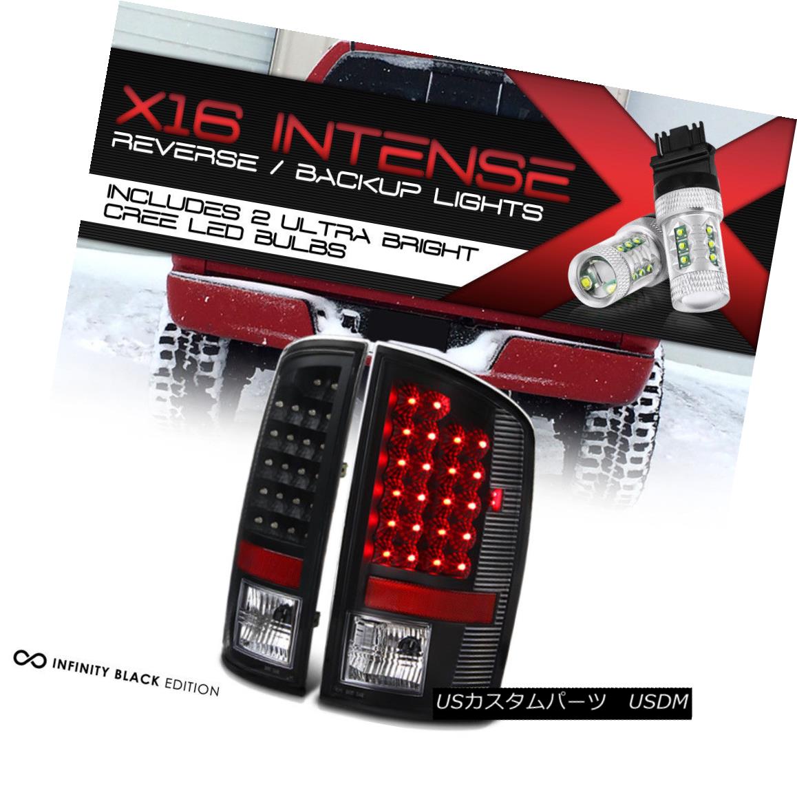 テールライト !CREE LED BACKUP! [NEW BLACK] LED Rear Tail Light LH+RH 2002-2006 Dodge Ram 1500 ！クリーLEDのバックアップ！ [NEW BLACK] LEDリアテールライトLH + RH 2002-2006ドッジラム1500 【並行輸入品】