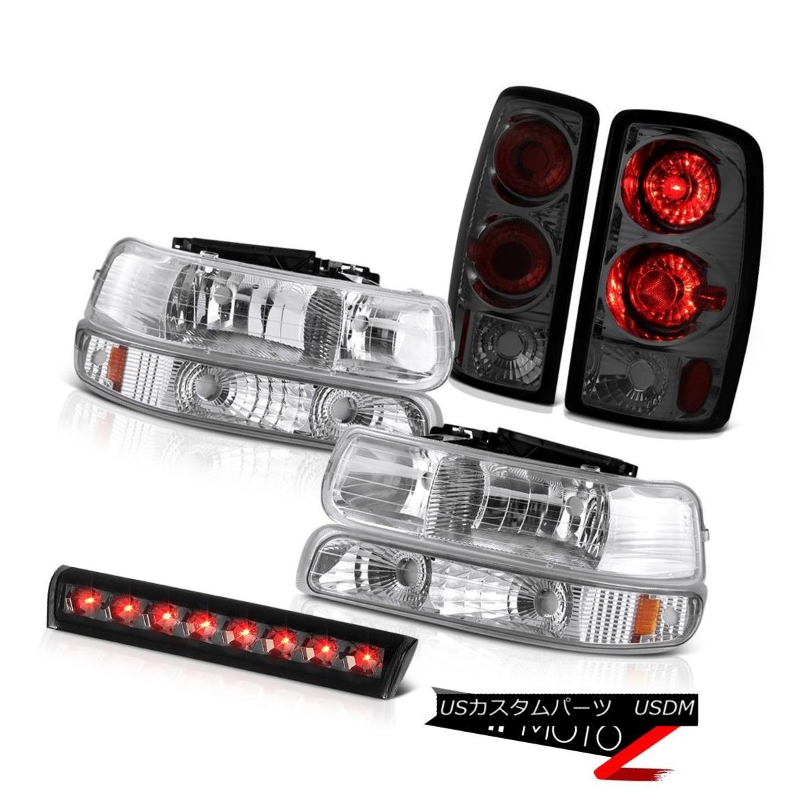 テールライト 2000-2006 Tahoe LT Euro Bumper+Headlamps Smoke Tail Lights Roof Third Brake LED 2000-2006タホLTユーロバンパー+ヘッドラム psスモークテールライトルーフ第3ブレーキLED 【並行輸入品】