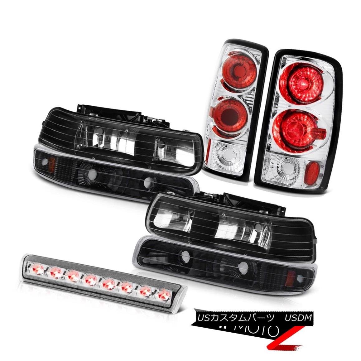 テールライト 2000-2006 Suburban 2500 Black Parking Headlights Clear Tail Lights Roof Stop LED 2000-2006郊外2500ブラックパーキングヘッドライトクリアテールライトルーフストップLED 【並行輸入品】