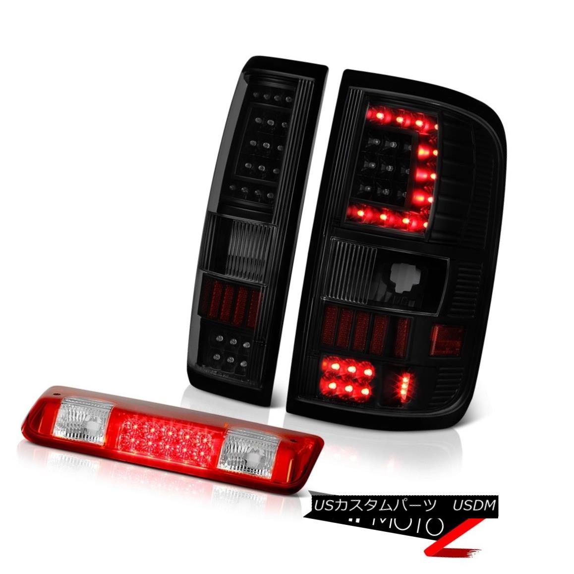 テールライト 04-08 Ford F150 Darkest Smoke Fiber Optic Tail Lights Red Clear Third Brake Pair 04-08 Ford F150 Darkest SmokeファイバーオプティックテールライトRed Clear Third Brake Pair 【並行輸入品】