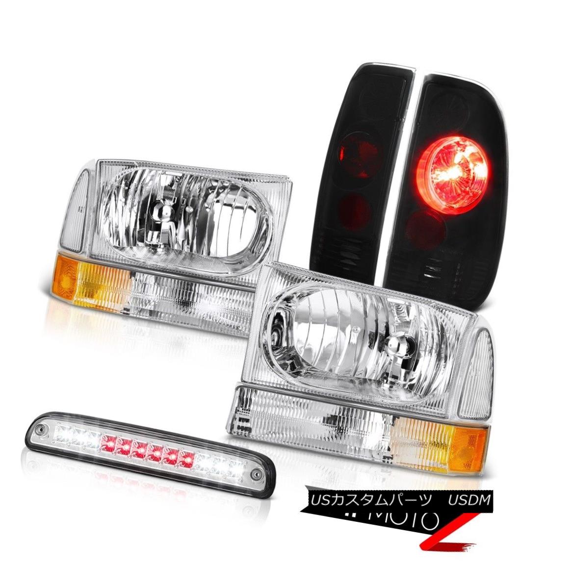 テールライト Euro Chrome Headlights Third Brake LED Bulbs Smoke Tail Lamps 99-04 Ford F350 ユーロクロームヘッドライト第3ブレーキLED電球煙テールランプ99-04 Ford F350 【並行輸入品】