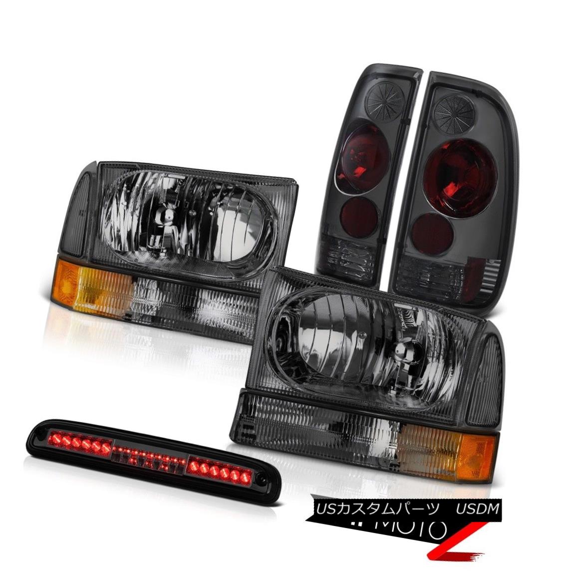 テールライト 1999-2004 F250 XLT Smoked HeadLight Rear Third Brake Tail Lights Smoke Third LED 1999-2004 F250 XLTスモークヘッドライトリア第3ブレーキテールライトスモークサードLED 【並行輸入品】