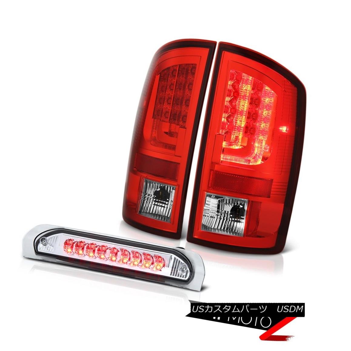 テールライト 2003-2006 Dodge Ram 2500 5.7L Rosso Red Tail Lights Euro Chrome High STop Lamp 2003-2006 Dodge Ram 2500 5.7LロッソレッドテールライトユーロクロームハイSTOPランプ 【並行輸入品】