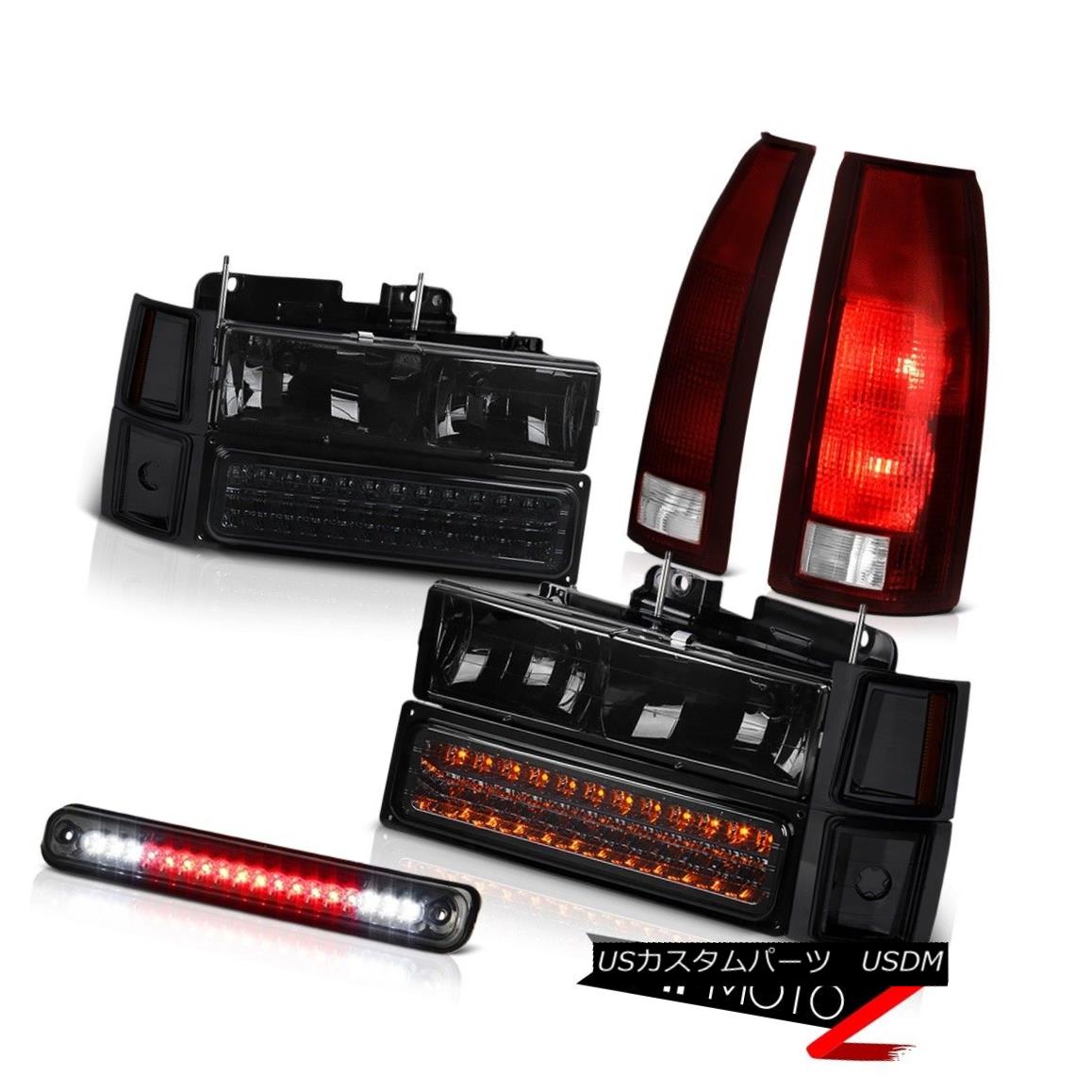 テールライト 94-98 Chevy K3500 Dark Smoke Roof Cab Light Taillights 8Pcs Headlight Combo LED 94-98シボレーK3500ダークスモーク屋根キャブライトテールライト8個のヘッドライトコンボLED 【並行輸入品】