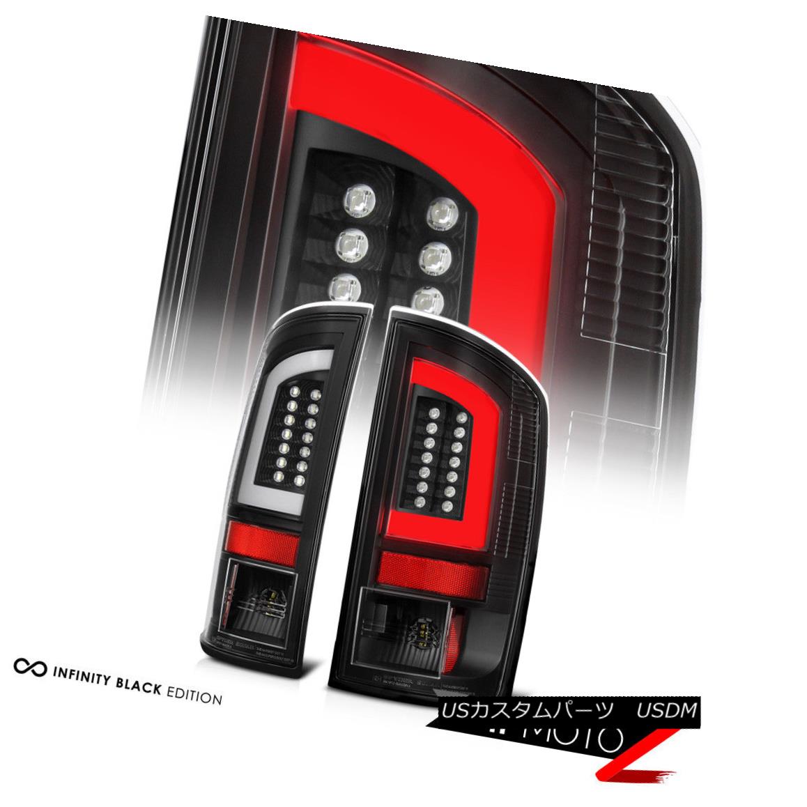 テールライト 07-08 Dodge Ram Black Housing Clear Lens LED Bar Brake Signal Lamp Tail Light 07-08ダッジラムブラックハウジングクリアレンズLEDバーブレーキ信号ランプテールライト 【並行輸入品】