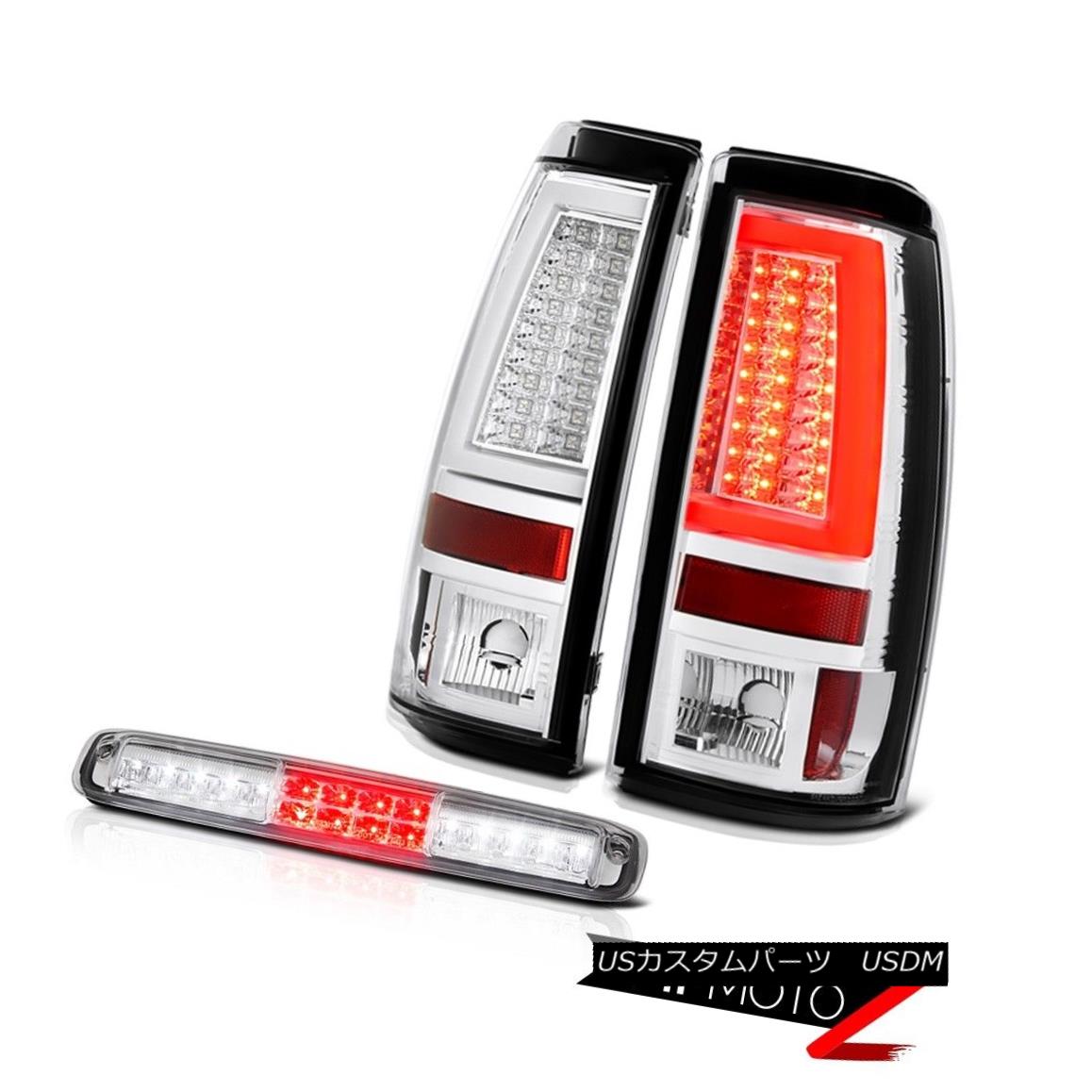 テールライト 03 04 05 06 Silverado Clear Chrome Taillights Roof Brake Lamp LED \