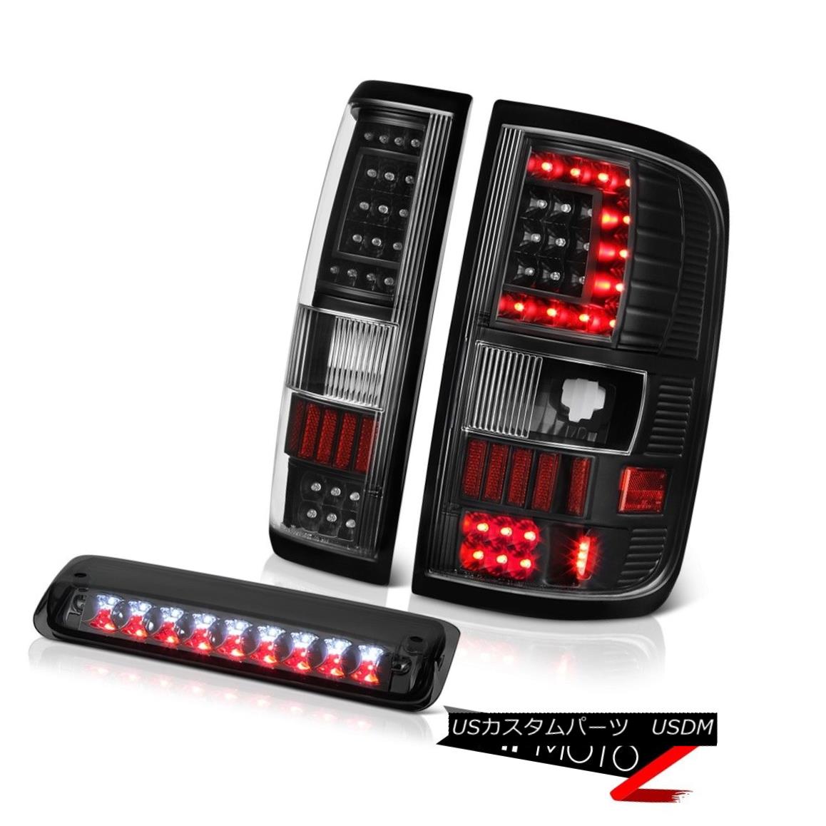 テールライト 04-08 Ford F150 Raven Black Fiber Optic Tail Lamp Smoked 3Rd Brake Set L+R LH+RH 04-08 Ford F150 RavenブラックファイバーオプティックテールランプSmoke 3RdブレーキセットL + R LH + RH 【並行輸入品】