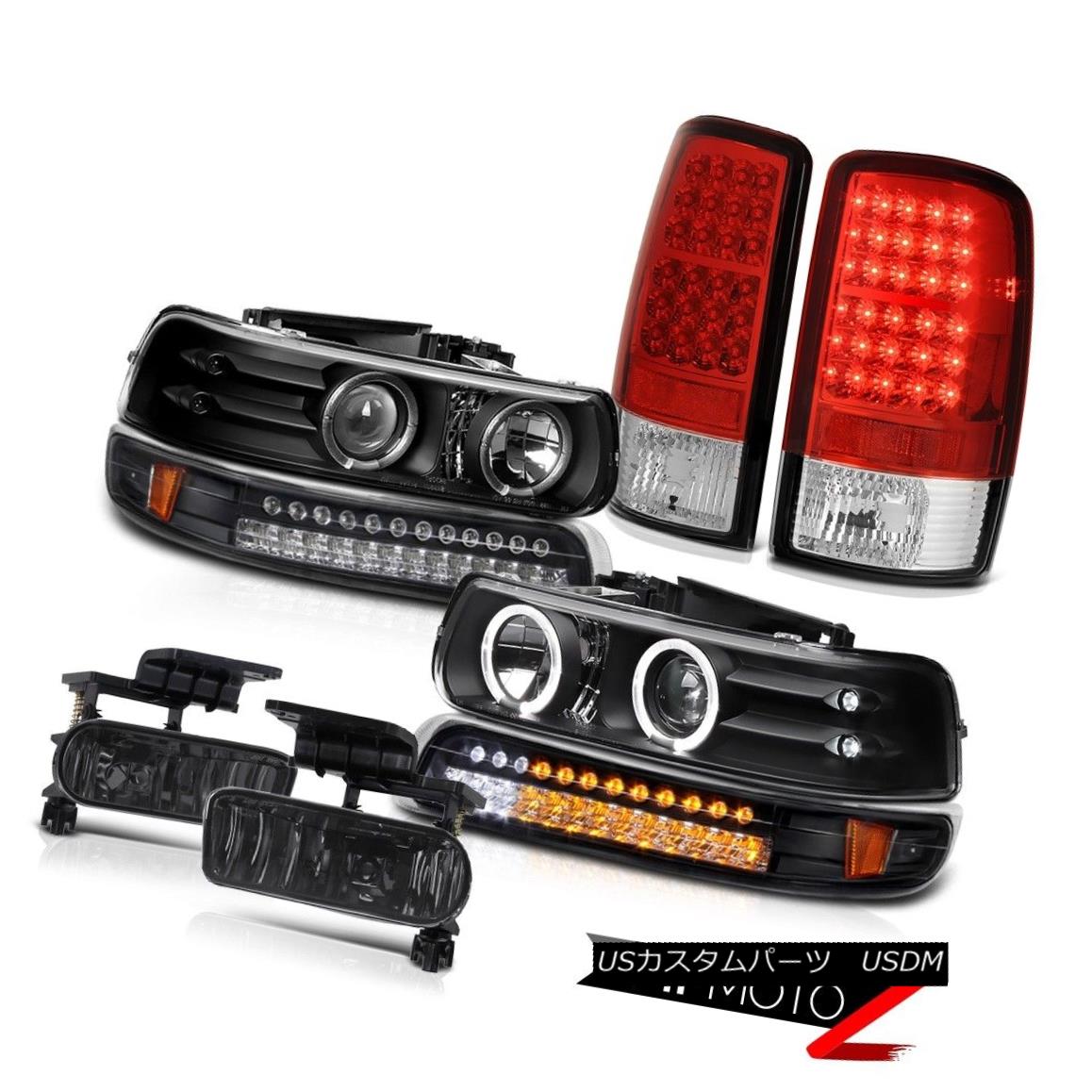 テールライト Black Halo Rim LED Headlight Signal Tail Lights Driving Fog 00-06 Chevy Tahoe ブラックヘイローリムLEDヘッドライト信号テールライトドライビングフォグ00-06 Chevy Tahoe 【並行輸入品】