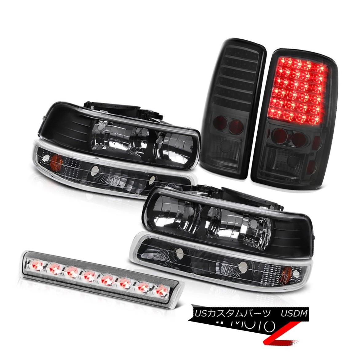 テールライト Jet Black Headlights LED Tail Lights Third Brake Cargo 2000-2006 Chevy Suburban ジェットブラックヘッドライトLEDテールライト第3ブレーキカーゴ2000-2006シボレー郊外 【並行輸入品】