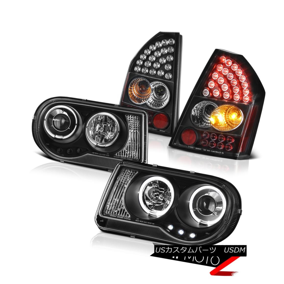 テールライト 2008-2010 Chrysler 300C SRT8 2X Angel Eye Projector Headlights L.E.D Tail Lights 2008-2010クライスラー300C SRT8 2XエンジェルアイプロジェクターヘッドライトL.E.Dテールライト 【並行輸入品】