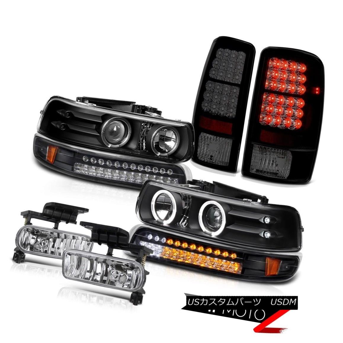 テールライト Black Headlight Signal Sinister LED Taillights Chrome Fog 2000-2006 Suburban LS ブラックヘッドライト信号不快なLEDティアライトクロムフォグ2000-2006郊外LS 【並行輸入品】