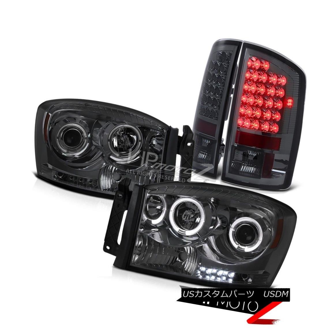 テールライト Smoke Projector Halo Headlight+LED Tail Light Signal Lamp 07-08 Dodge Ram 1500 煙プロジェクターHaloヘッドライト+ LEDテールライトシグナルランプ07-08 Dodge Ram 1500 【並行輸入品】