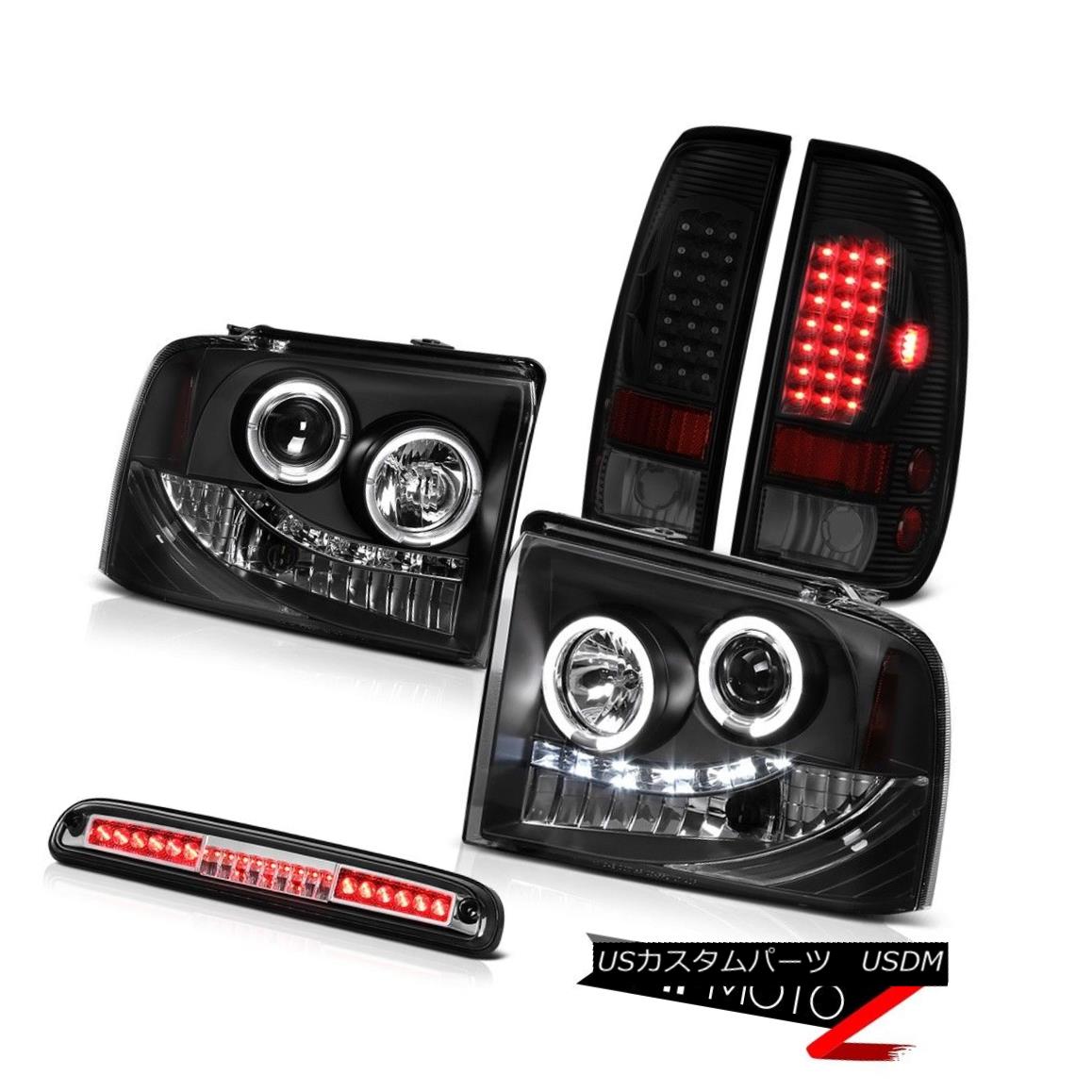 テールライト 05-07 F350 6.8L Tail Lights Headlights 3RD Brake Light Dual Halo \