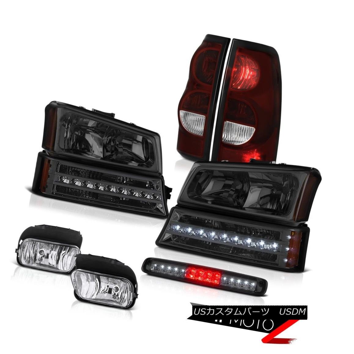 テールライト 03-06 Silverado Smoked Roof Brake Light Foglights Taillights Signal Headlamps 03-06 Silveradoスモークルーフブレーキライトフォグライトテールライトヘッドランプ 【並行輸入品】