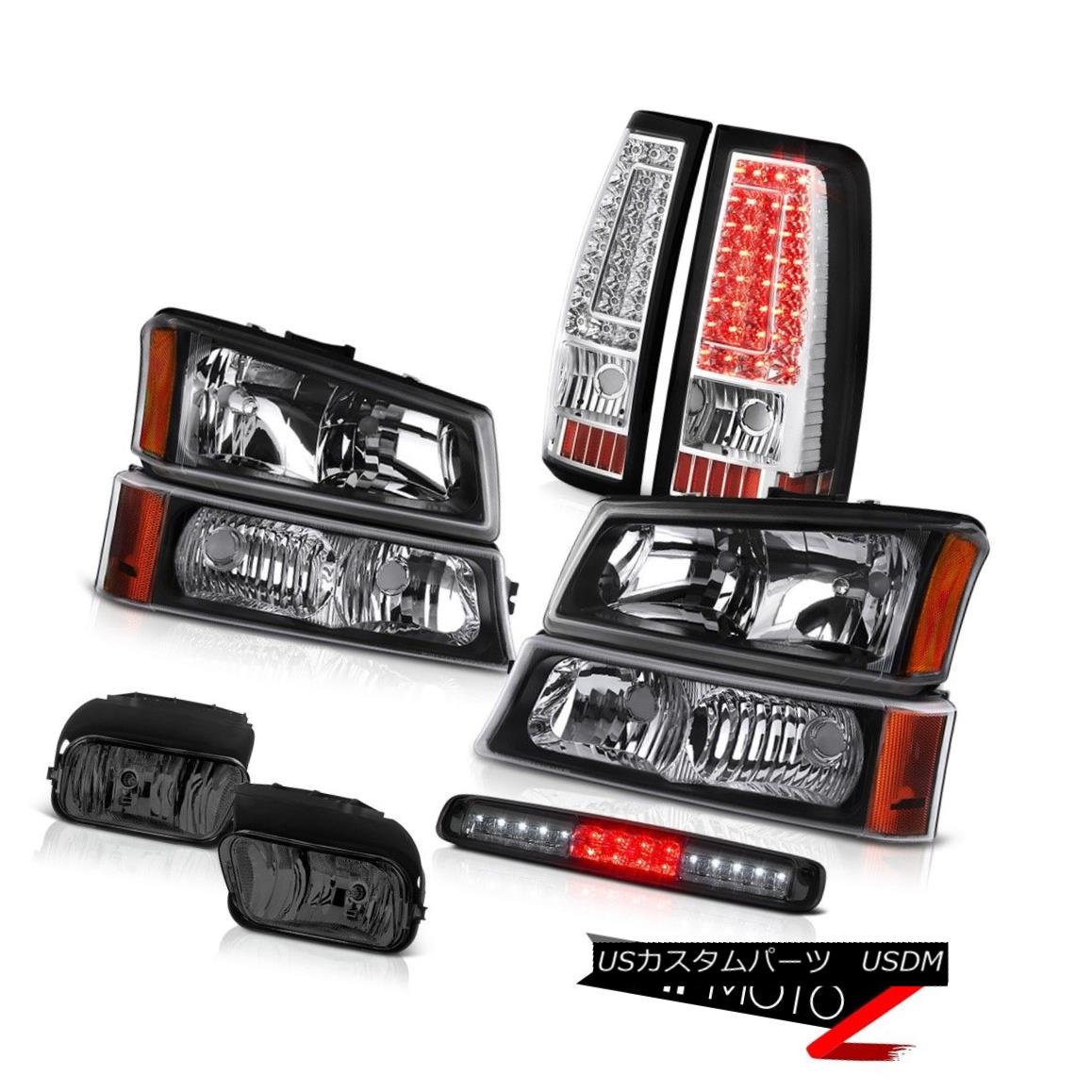 テールライト 03-06 Silverado Smoked Roof Brake Light Fog Lamps Rear Turn Signal Headlights 03-06 Silveradoスモークルーフブレーキライトフォグランプリアターンシグナルヘッドライト 【並行輸入品】