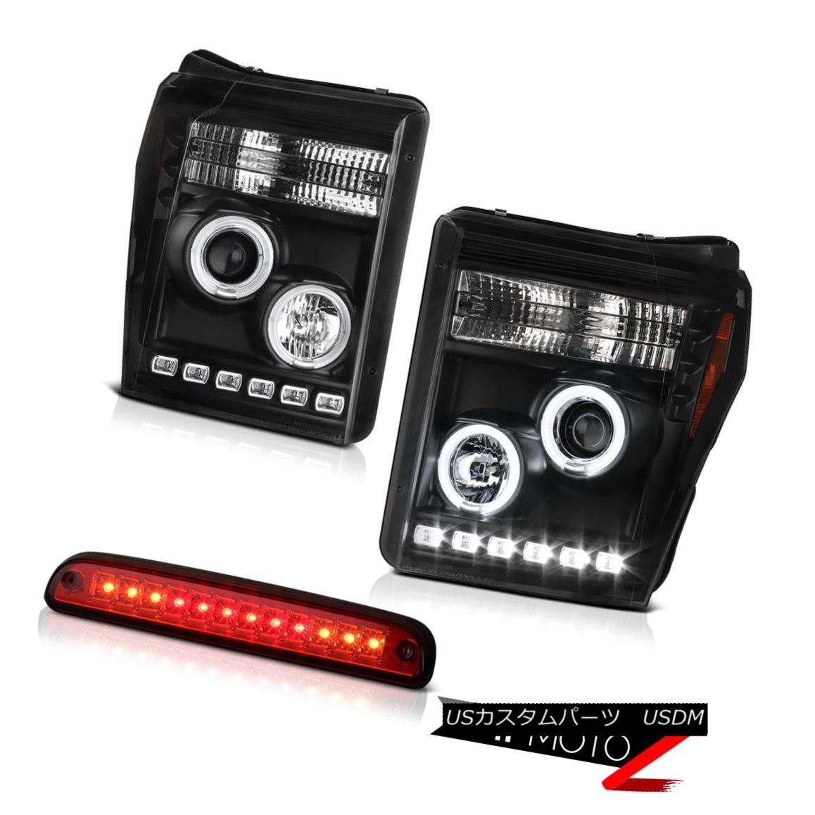 テールライト 11-16 F250 Turobdiesel Bloody Red High Stop Light Black Headlights LED Newest 11-16 F250ターボディーゼルブラッディーレッドハイストップライトブラックヘッドライトLED最新 【並行輸入品】
