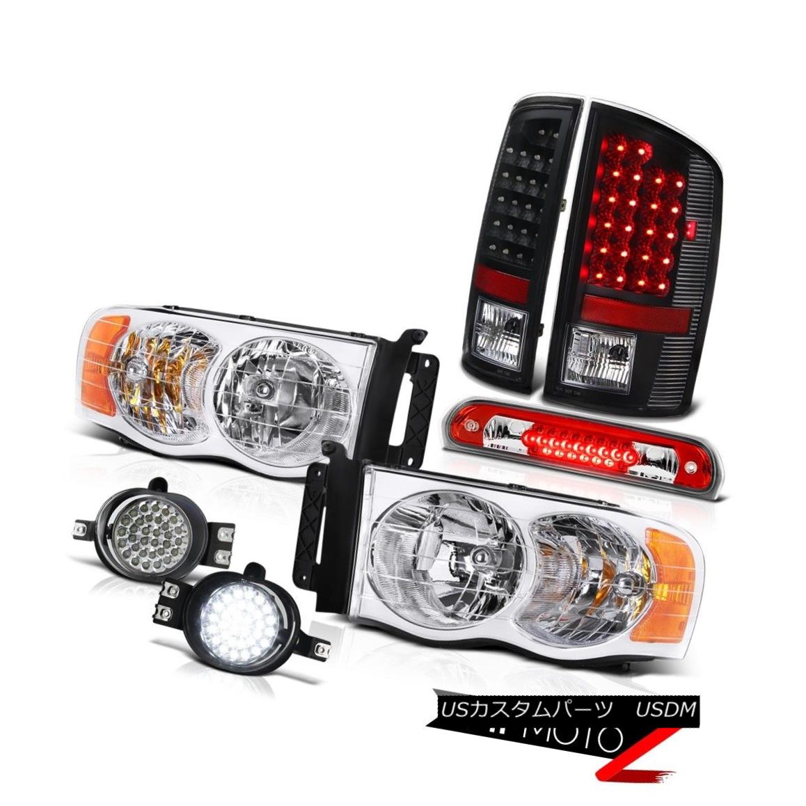 テールライト 2002-2005 Ram 2500 New Headlights Tail Lights Assembly LED Foglights Roof Brake 2002-2005 Ram 2500新しいヘッドライトテールライトアセンブリLEDフォグライト屋根ブレーキ 【並行輸入品】