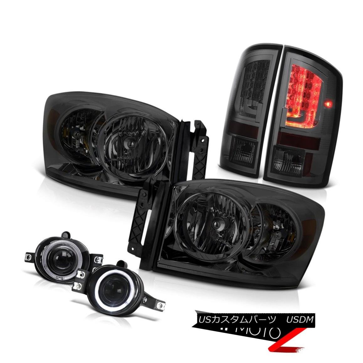 テールライト 2006 Ram 3500 Dark Smoke Tail Brake Lights Headlights Fog Oe STyle \