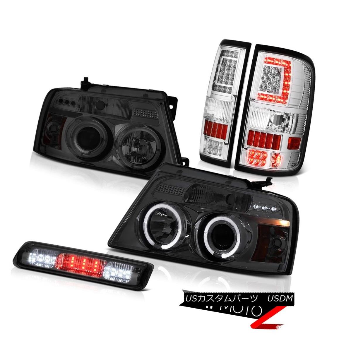 テールライト 04 05-07 08 Ford F150 Euro Chrome Led Tail Lights 3Rd Brake Projector Head Set 04 05-07 08フォードF150ユーロクロームLedテールライト3Rdブレーキプロジェクターヘッドセット 【並行輸入品】