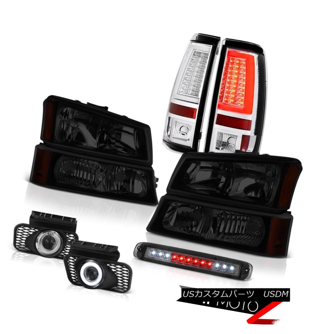 テールライト 03-06 Silverado Tail Lamps Titanium Smoke High Stop Lamp Headlamps Foglamps LED 03-06 Silveradoテールランプチタン煙ハイストップランプヘッドランプフォグランプLED 【並行輸入品】