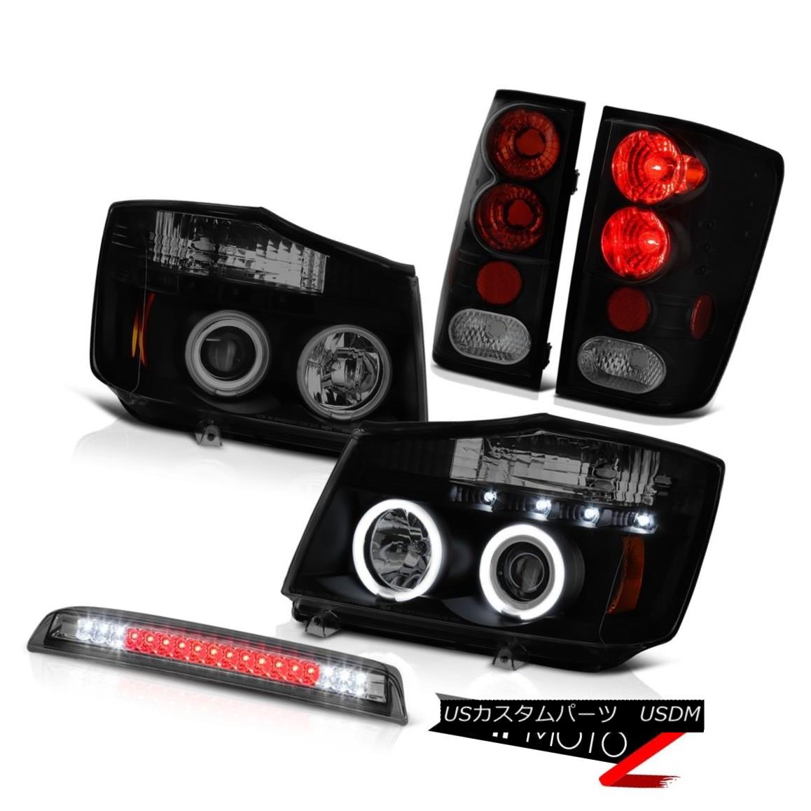 テールライト For 2004-2015 Titan CCFL Angel Eye Headlights Brake Tail Lights Roof Brake LED 2004?2015年度タイタンCCFLエンジェルアイヘッドライトブレーキテールライトルーフブレーキLED 【並行輸入品】