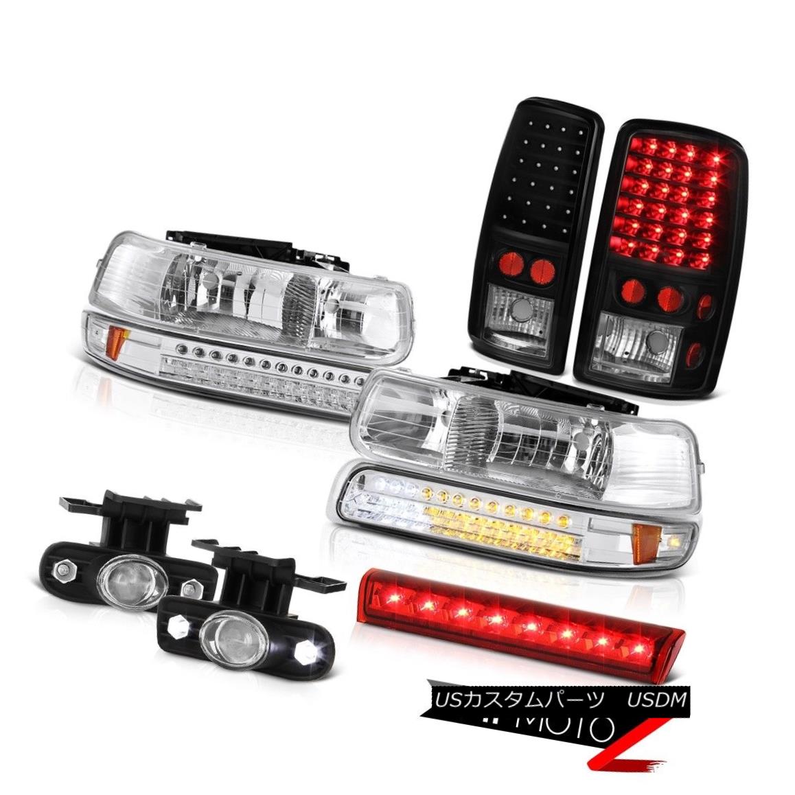 テールライト 00-06 Chevy Suburban LT 3rd brake light fog lights black tail Headlamps LED SMD 00-06シボレー郊外LT第3ブレーキライトフォグライトブラックテールヘッドランプLED SMD 【並行輸入品】