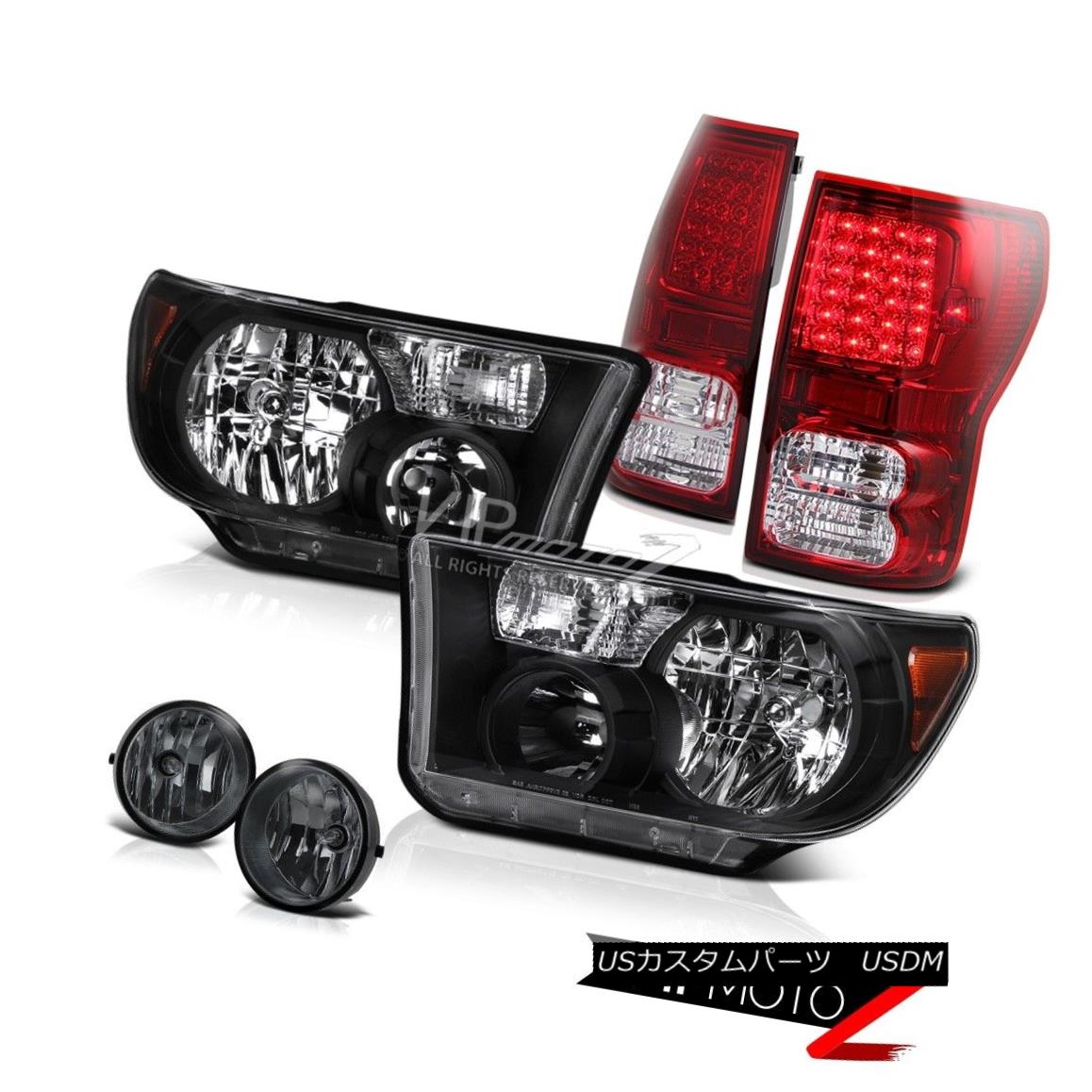 テールライト Toyota Tundra 07-13 Black Diamond L+R Headlight+Led Taillight+Smoke Fog Light トヨタトンドラ07-13ブラックダイヤモンドL + Rヘッドライト+ライトテールライト+スモーク eフォグライト 【並行輸入品】