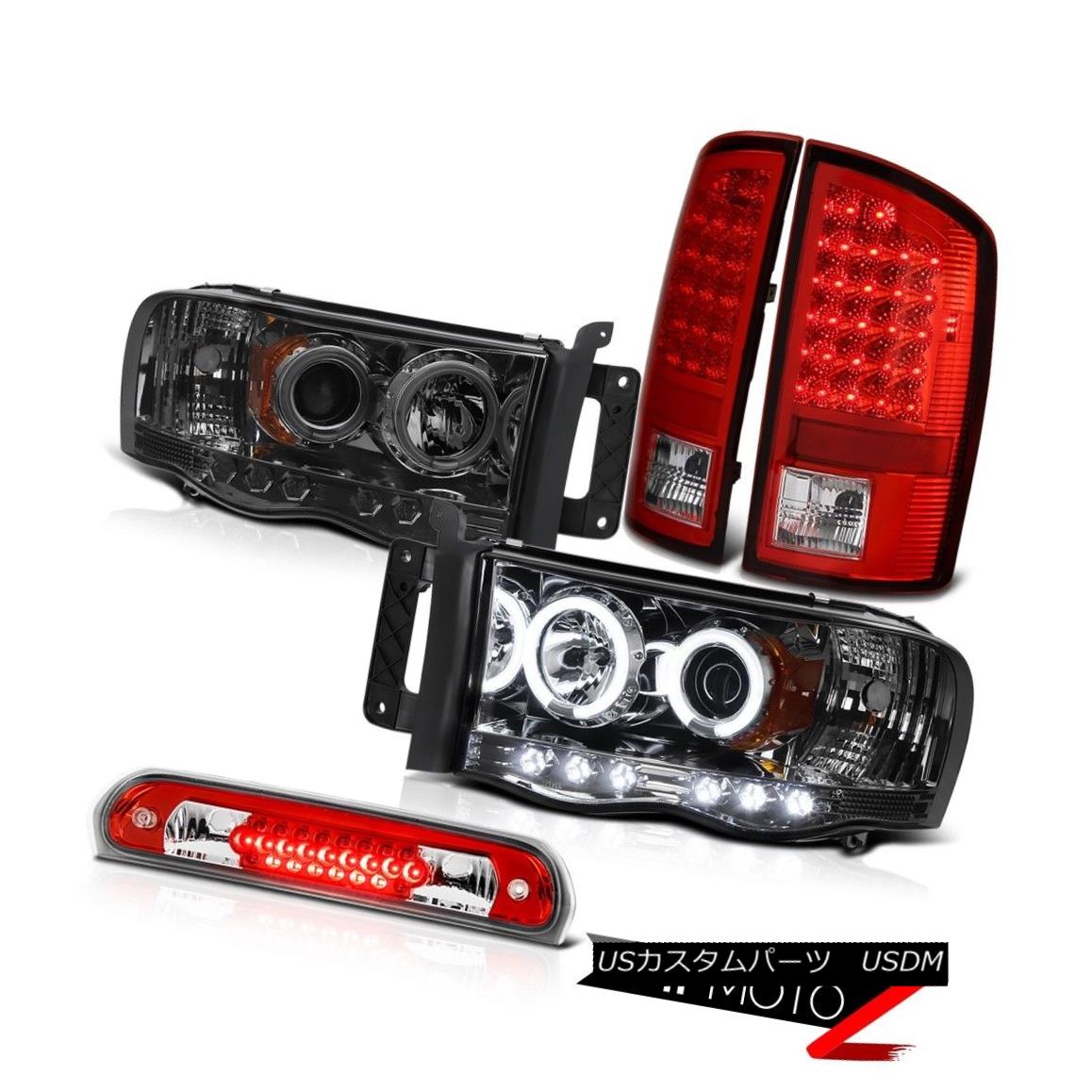 テールライト Tinted CCFL DRL Halo Headlights LED Brake Tail Lights Third Cargo 02-05 Ram SRT 着色CCFL DRL HaloヘッドライトLEDブレーキテールライトThird Cargo 02-05 Ram SRT 【並行輸入品】
