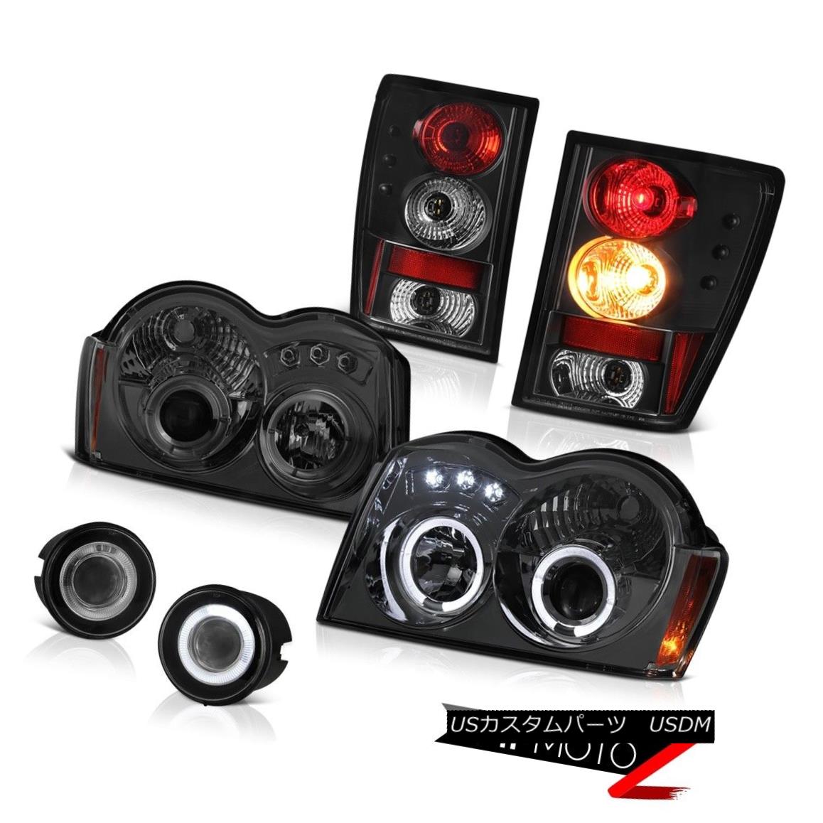 テールライト 05-06 Jeep Grand Cherokee 4X4 Fog Lights Smokey Headlights Tail Lamps Halo Ring 05-06ジープグランドチェロキー4X4フォグライトスモークヘッドライトテールランプハローリング 【並行輸入品】