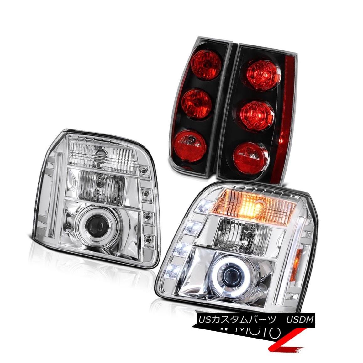 テールライト 07-14 GMC Yukon XL Denali Tail Lights Chrome Headlamps Factory Style CCFL Halo 07-14 GMC Yukon XLデナリテールライトクロームヘッドランプファクトリースタイルCCFL Halo 【並行輸入品】