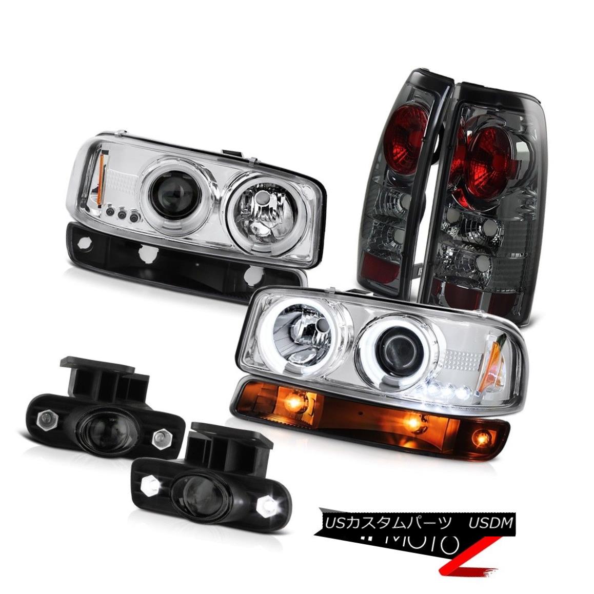 テールライト 99-02 Sierra SLE Smoked fog lamps tail raven black parking light ccfl Headlamps 99-02シエラSLEスモークフォグランプテールレイブンブラックパーキングライトccflヘッドランプ 【並行輸入品】