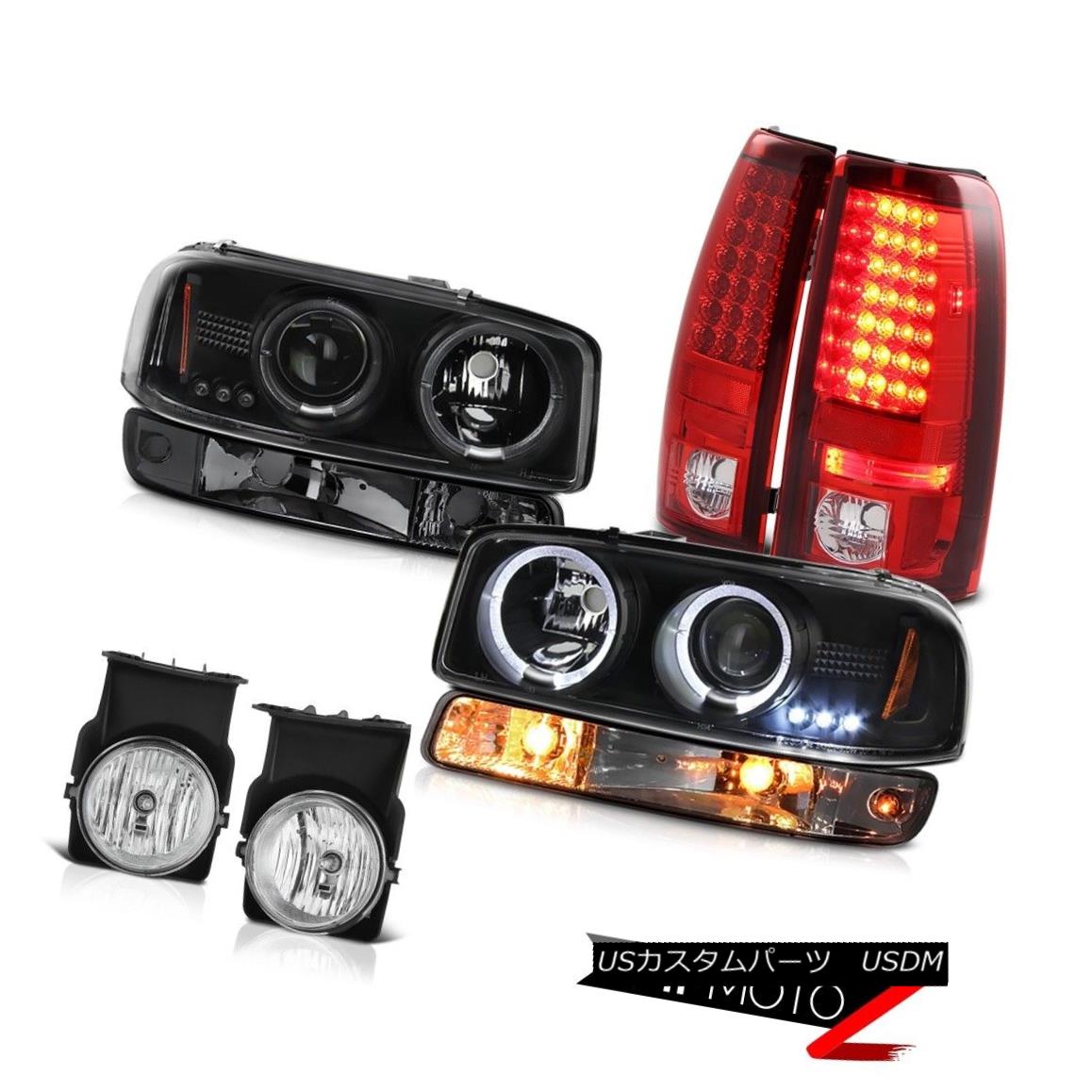 テールライト 03-06 Sierra 4.3L Fog lights wine red tail smoked bumper lamp black Headlamps 03-06シエラ4.3Lフォグライトワインレッドテール燻製バンパーランプブラックヘッドランプ 【並行輸入品】