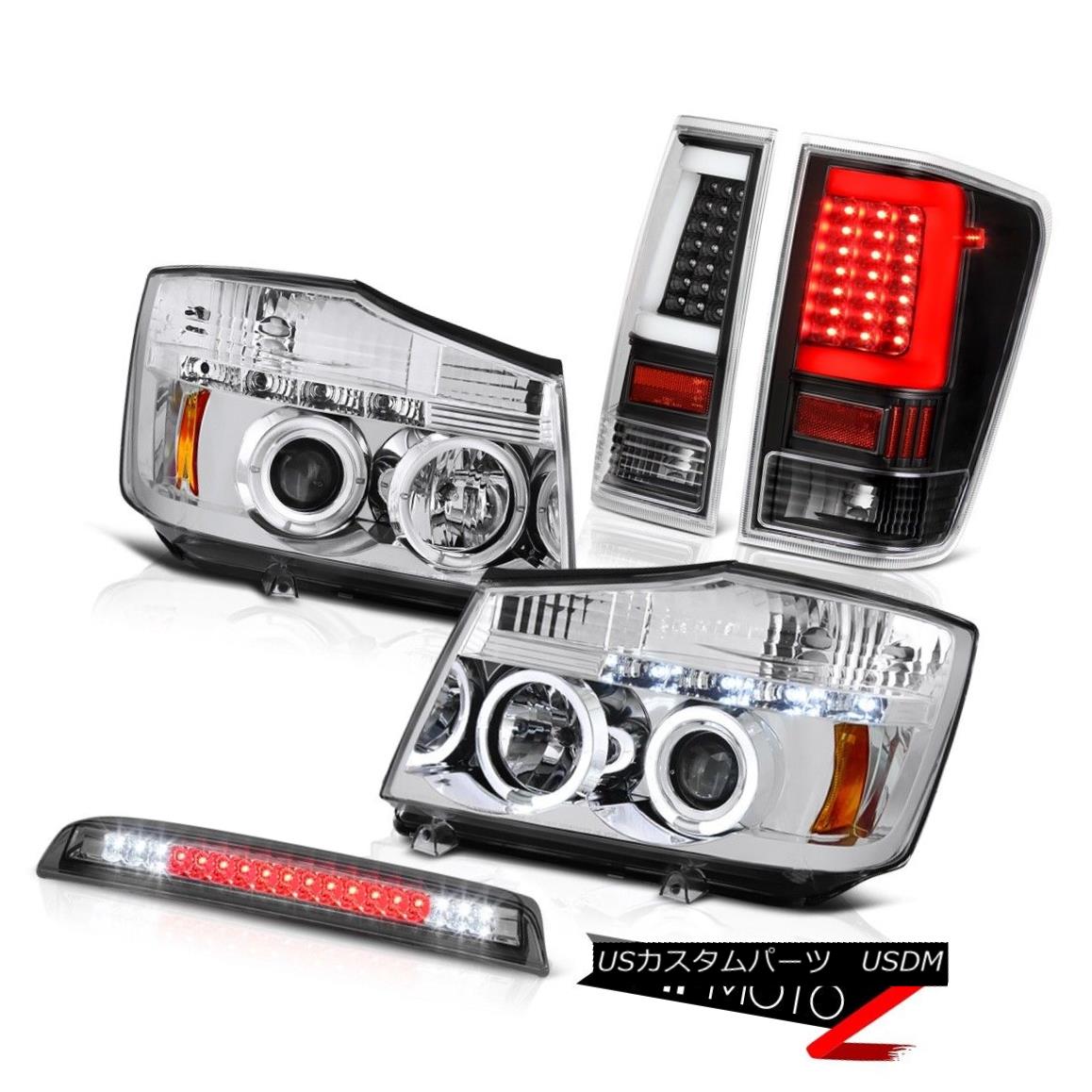 テールライト 04-11 12 13 14 For Nissan Titan Third Brake Black Tail Crystal Clear Head Lights 04-11 12 13 14日産タイタン第3ブレーキ用ブラックテールクリスタルクリアヘッドライト 【並行輸入品】 65,824円