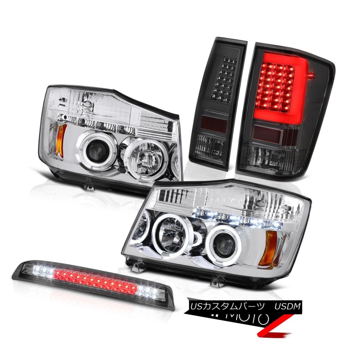 テールライト 2004-2014 For Nissan Titan 3Rd Brake Neon Tube Rear Euro Chrome Head Lamps L+R 2004年?2014日産タイタン3RdブレーキネオンチューブリアユーロクロームヘッドランプL + R 【並行輸入品】
