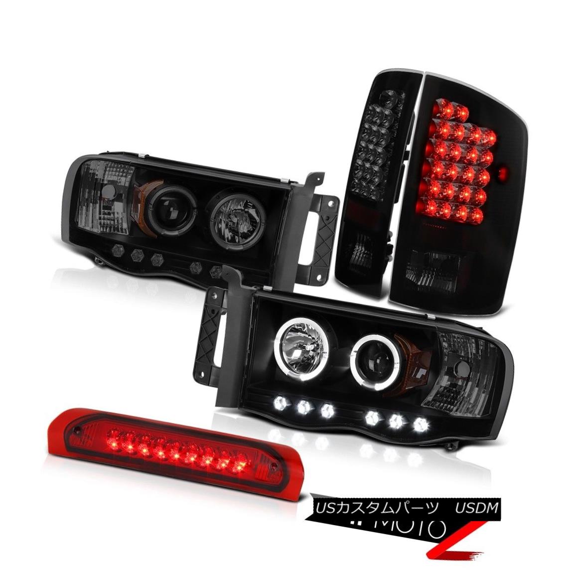 有名ブランド Darkest St Cab Quad Ram 02 05 テールライト Black 02 05ラムクワッドキャブst暗い黒ハローled ヘッドライトスモークブレーキランプ屋根 Roof Lamp Brake Smoke Headlights Led Halo 車用品 Usdm 0052 112