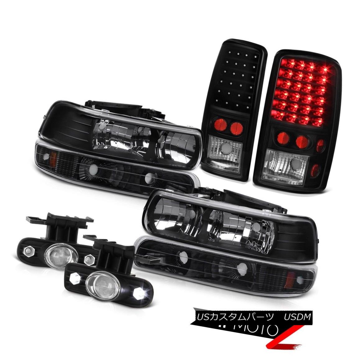 テールライト 00-06 Tahoe LS L+R Black Headlamps Bumper SMD Tail Light Glass Projector Foglamp 00-06タホLS L + RブラックヘッドランプバンパーSMDテールライトガラスプロジェクターフォグライト 【並行輸入品】