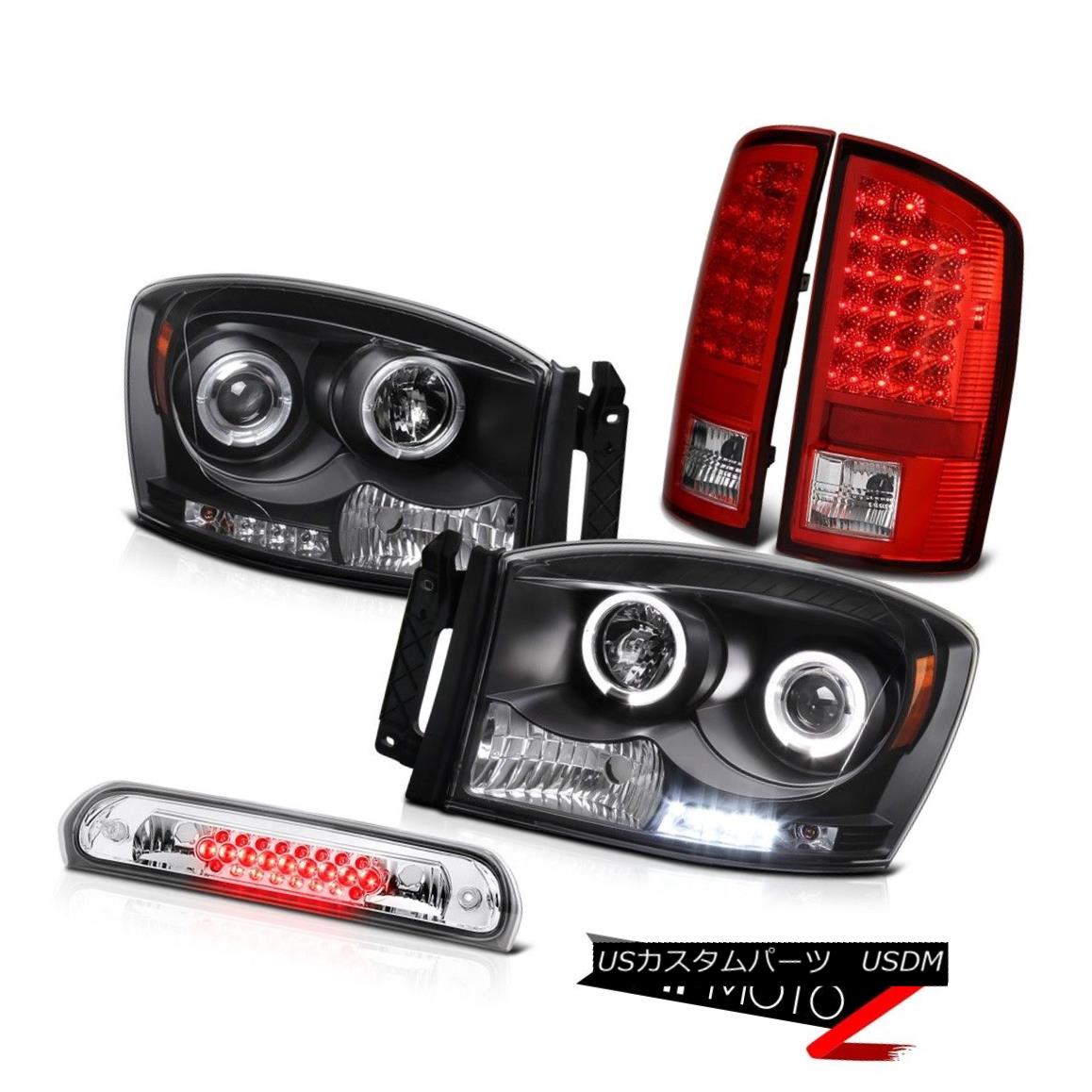 テールライト 2006 Dodge Ram SLT Projector Black Headlights Tail Lights Third Brake Cargo LED 2006 Dodge Ram SLTプロジェクターブラックヘッドライトテールライト第3ブレーキカーゴLED 【並行輸入品】