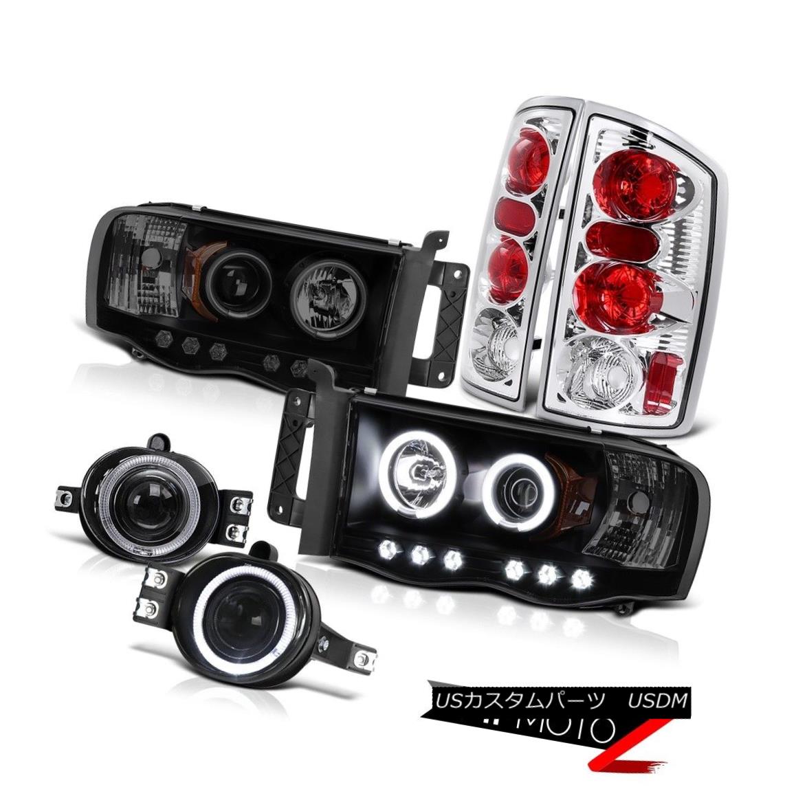 テールライト 02-05 Ram PowerTech Laramie CCFL Angel Eye Projector Headlight Rear Brake Chrome 02-05 Ram PowerTech Laramie CCFLエンジェルアイプロジェクターヘッドライトリアブレーキブレーキ 【並行輸入品】